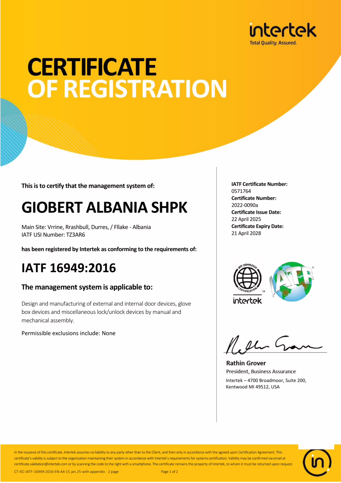 4_Giobert_IATF16949_albania